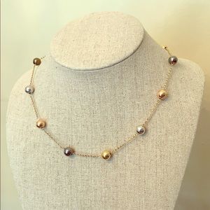 14K Beautiful Bead Necklace 18”